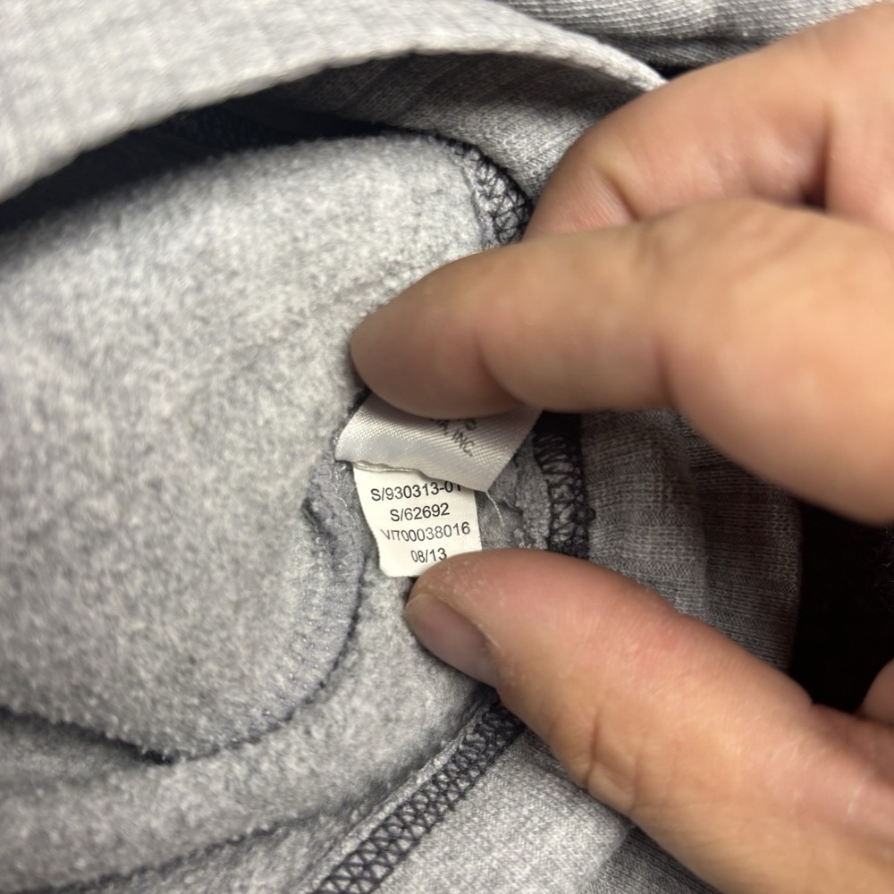 Athleta‎ Hoodie Women's Small Gray scuba Sweatshirt Pullover thumbholes pockets - Picture 9 of 9